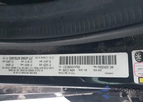 2013 Chrysler 200 Touring from USA, damaged, VIN 1C3CCBBGXDN747502
